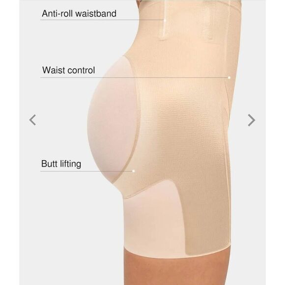 Popilush Shaping Compression Butt-Lifting Shorts Women's XL-XXL Nude Shapewear - Picture 2 of 8